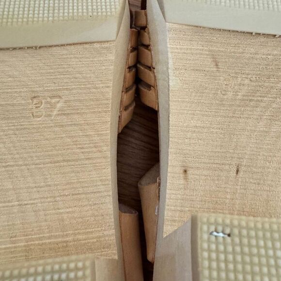 Maguba of Sweden Brown Leather Braided Wooden Heeled Clogs Size 37 = US 7 - 7.5 - Picture 8 of 10